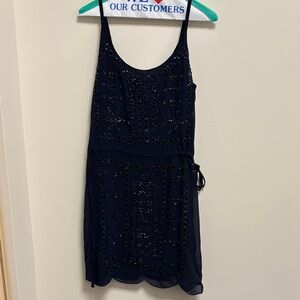 Greylin Navy Embellished Dress Size Small, EUC